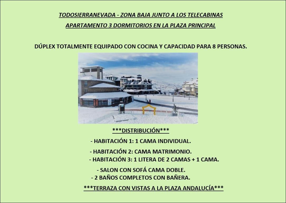 Ski & Snow Apartmentos By Todosierranevada - Plaza Principal Junto A Los Telecabinas Sierra Nevada Dış mekan fotoğraf